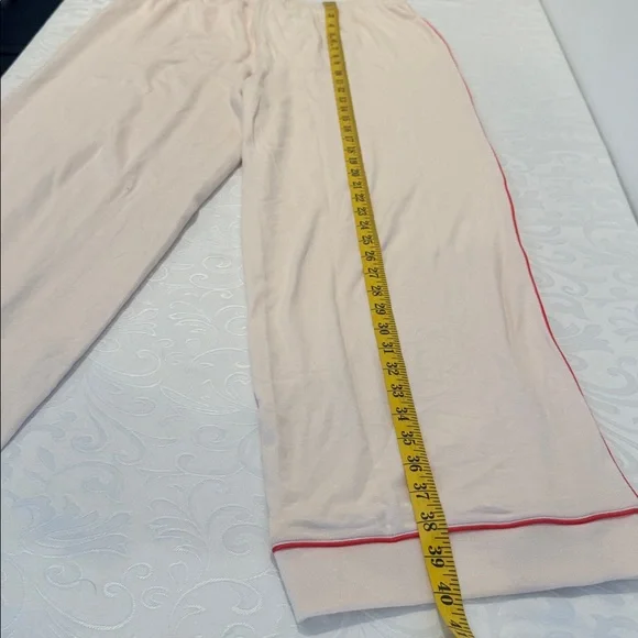 Magnolia Cream Pajama Set with Red Trim - Picture 15 of 16